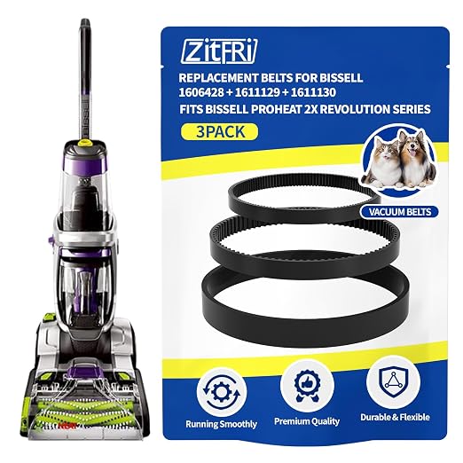 Replacement Belt Set for Bissell ProHeat 2X Revolution Pet Pro Carpet Cleaner by ZITFRI