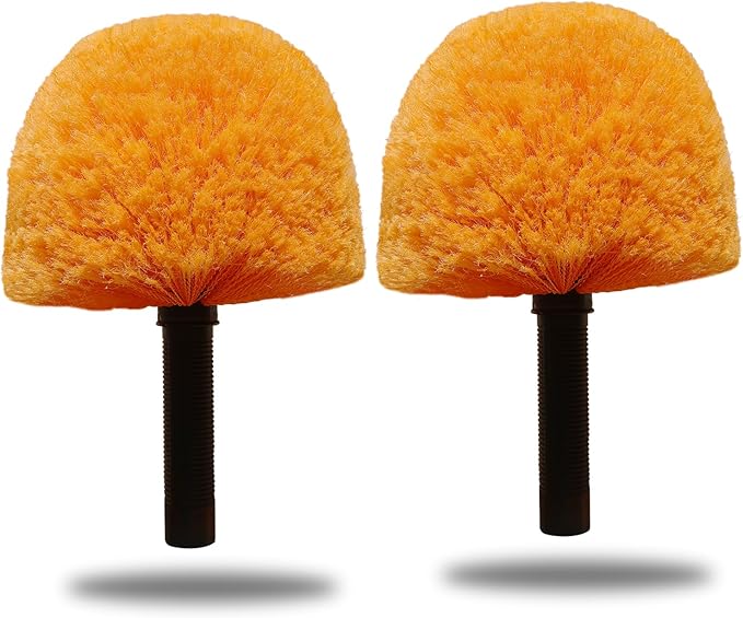 2 Pack Robust Cobweb Duster Head Brush – Superior Twist-On Web Cleaning Tool – by SINYUM