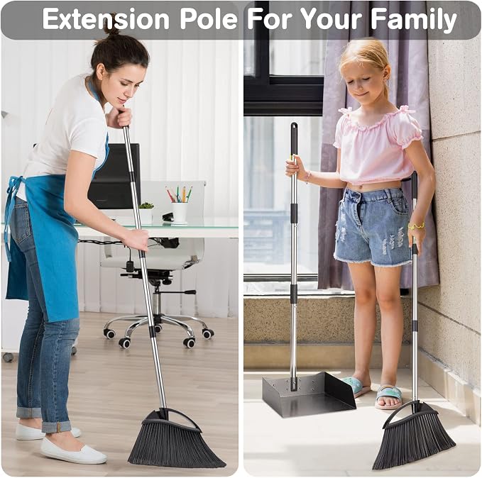 Yangbaga Long Handled Dust Pan and Broom Set - Image 6