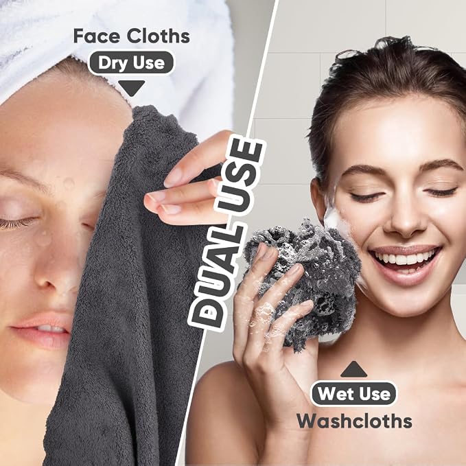 Orighty Washcloths 48 Pack, Ultra Soft Face Cloths 12 x 12 inch, Absorbent & - Image 3