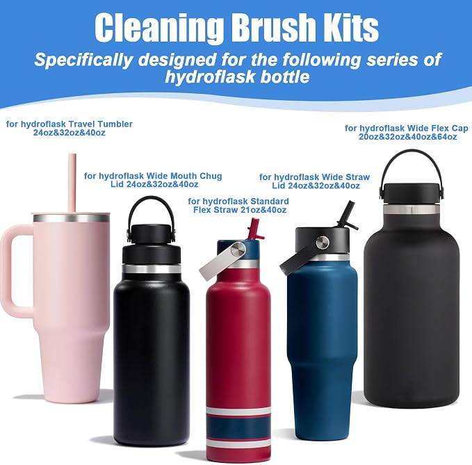 XANGNIER 4 PCS Water Bottle Cleaner Brush Kit - Image 6