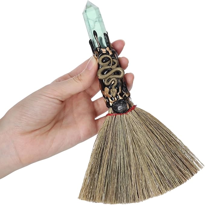 Witch Crystal Altar Broom by RENEMEGO