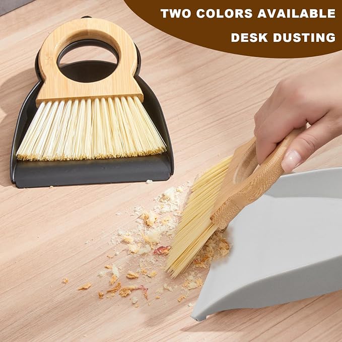 Mini Broom and Dustpan Set Bamboo Broom - Image 5