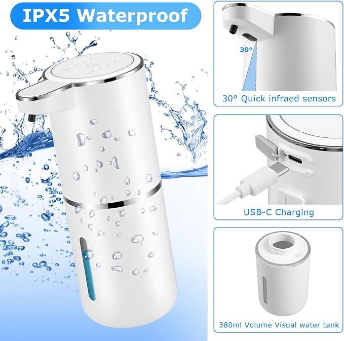 2 Pack Automatic Soap Dispenser, Automatic Liquid Soap Dispenser Touchless - Image 2