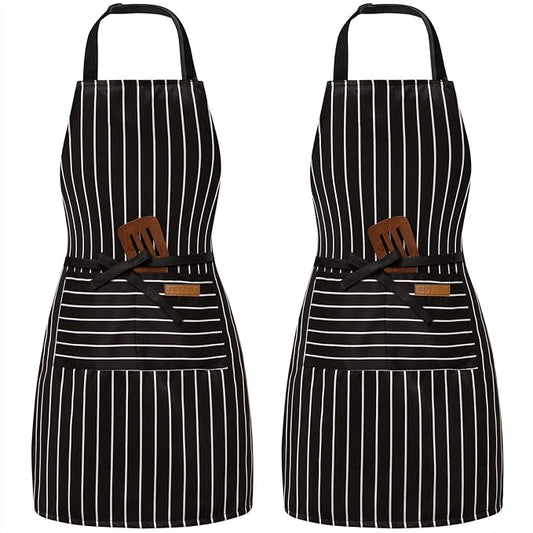 BeLuyi 2 Pack Adjustable Bib Apron by BELUYI