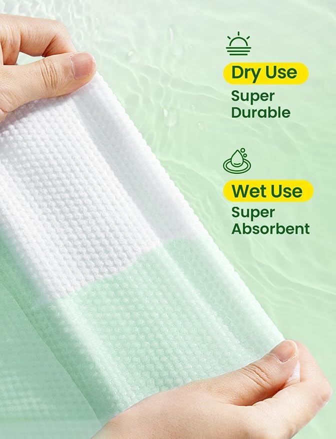 Elvira 200 Count Disposable Face Towels, Biodegradable Skincare Facial - Image 9