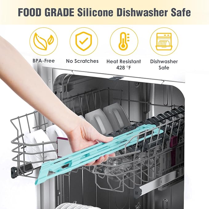 Tomorotec Compact Silicone-Coated Triangle Dish Drying Rack - Image 6