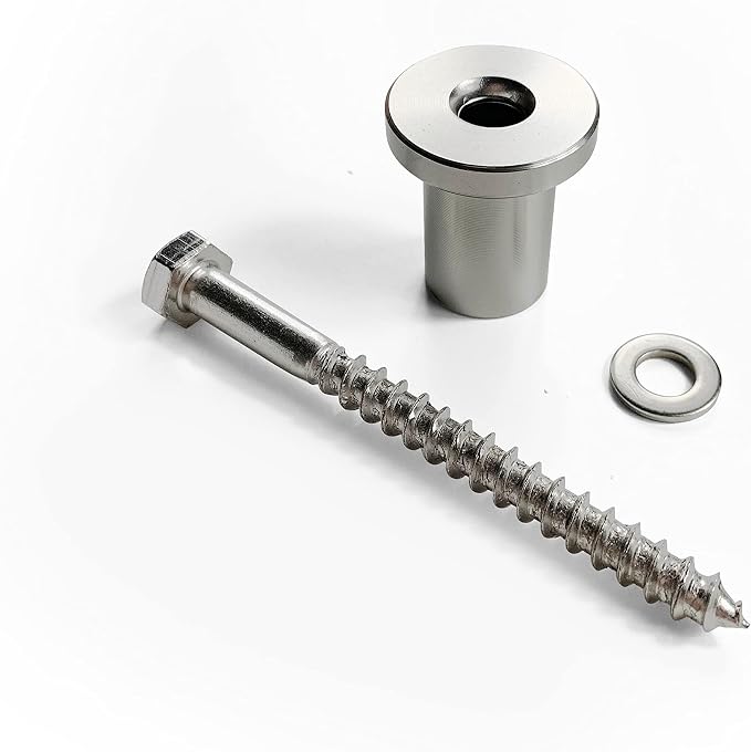 Homacer Sliding Barn Door Hardware Brushed Nickle 1 3/8“ Spacer, Washer and Lag by HOMACER