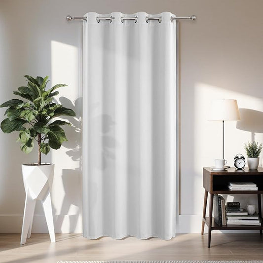 Joydeco Blackout Door Curtain for Doorway Privacy 108 Inches Long, Grommet by JOYDECO
