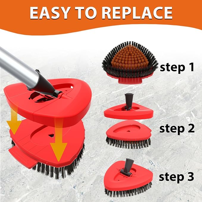 2 Pack Upgraded Spin Mop Replace Scrub Brush Compatible - Image 4