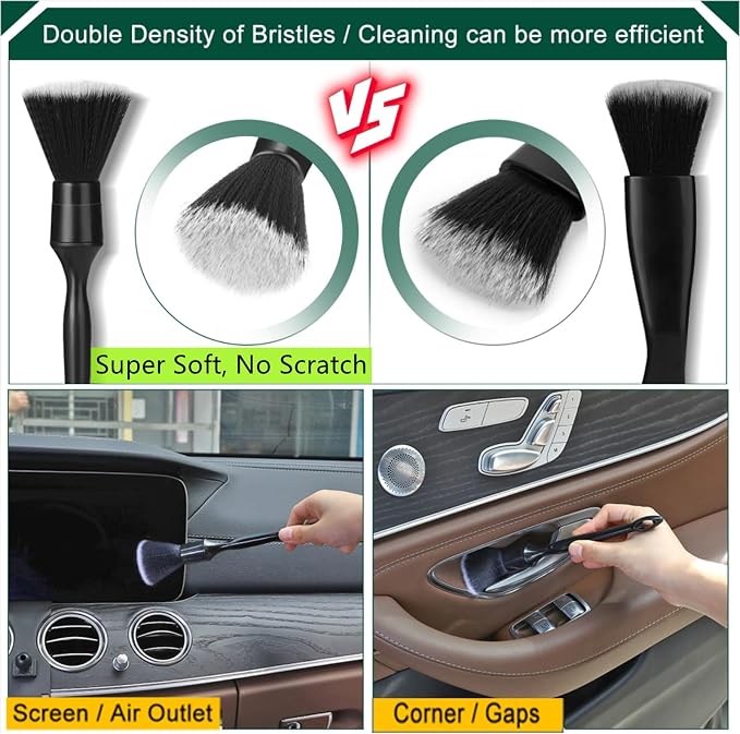 Car Interior Duster Detail Brush Cleaning Gel Kit, Soft Dash Vent Dusting Slime - Image 4