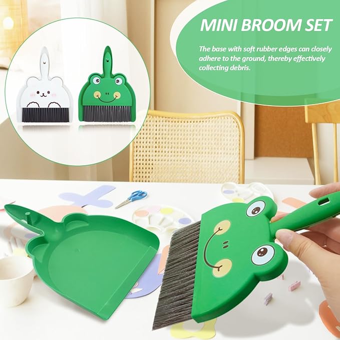 2Pcs Mini Broom and Dustpan Set, Each Set Comes - Image 3
