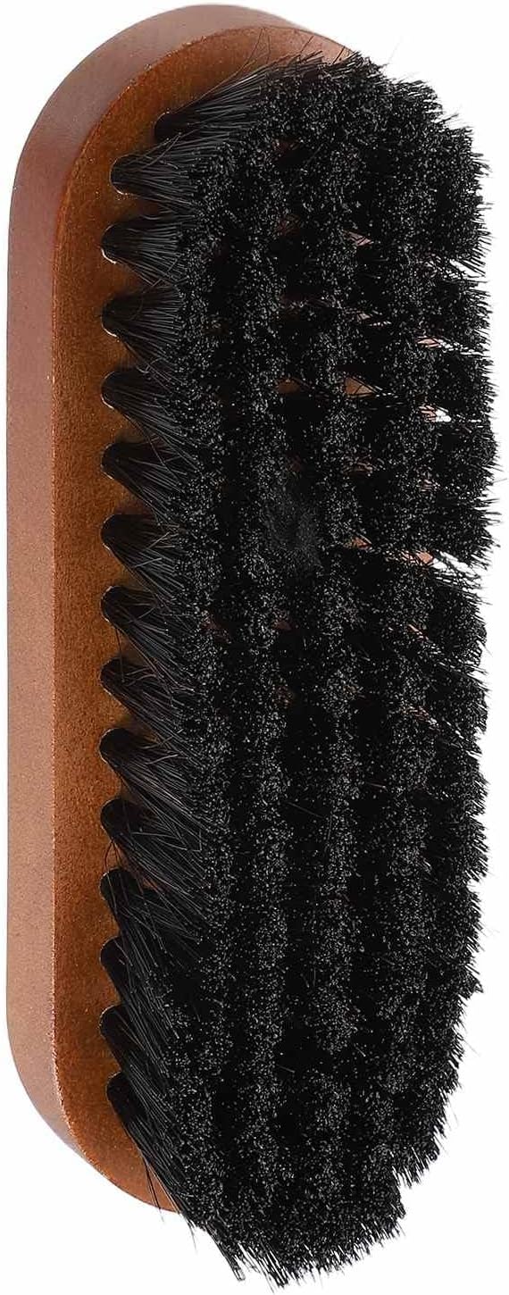 HARFINGTON Shoe Cleaning Brush 5"x2" Beech Wood Horsehair Boot Polish Brushes by HARFINGTON