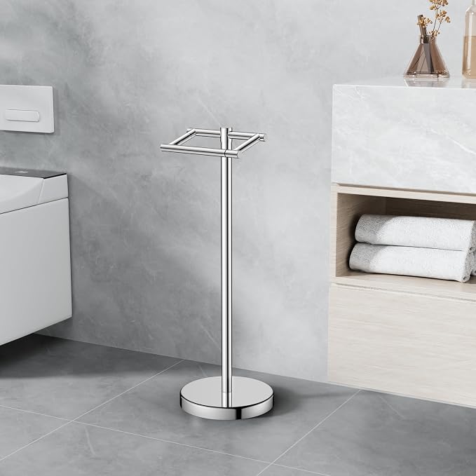 FORIOUS Toilet Paper Holder Wall Mount, Stainless Steel Rustproof Double Post - Image 8