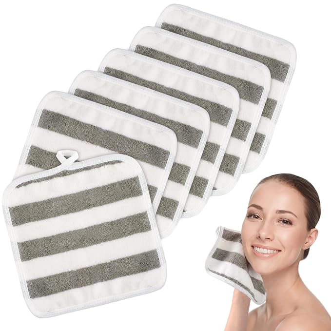 SINLAND Microfiber Facial Cloths Fast Drying Washcloth 8inch x 8inch Absorbent - Image 8