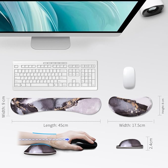 ZIBLY Wrist Rest Keyboard and Mouse Set - Image 2