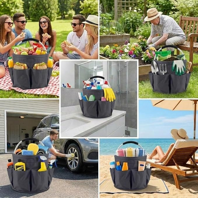 Multifunctional 17L Cleaning Caddy, Foldable 600D Organizer Bag - Image 6