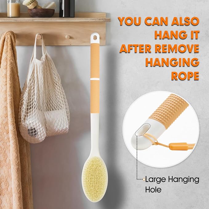 Body Scrubber Anti Slip for Shower, Shower Brush Long Handle - Image 7