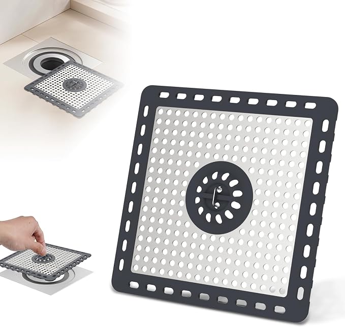 Hibbent Upgraded Shower Drain Hair Catcher, Shower Drain Cover by Hibbent