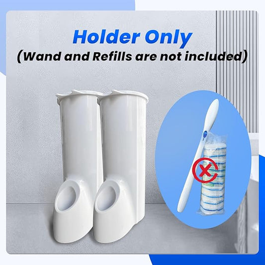 2 Packs Toilet Wand Caddy Holder, Disposable Brush Kit, Stand Toilet Cleaning - Image 2