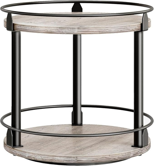 YATINEY Lazy Susan Organizer, Rotating Spice Rack, 2 Tier Spice Turntable by Yatiney