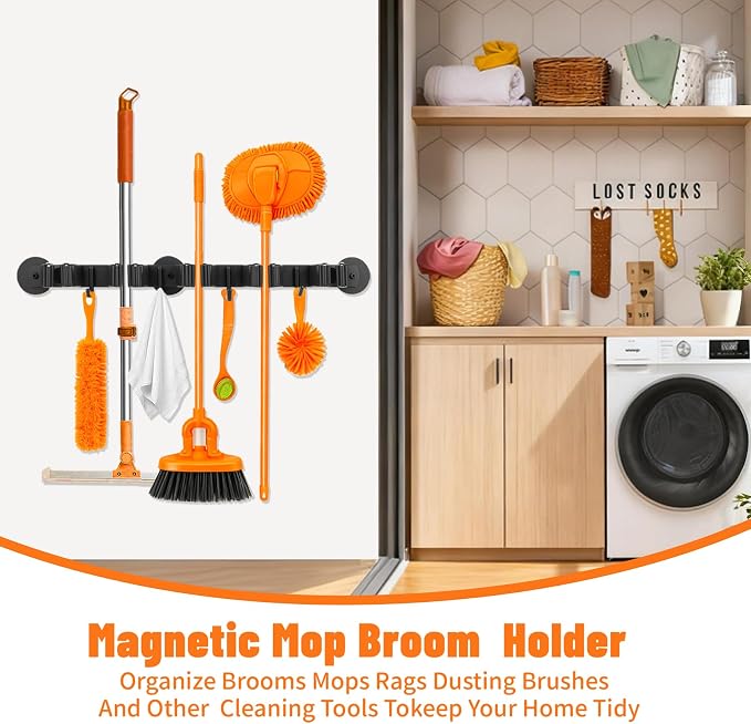 Magnetic Broom Holder Wall Mount - Image 5