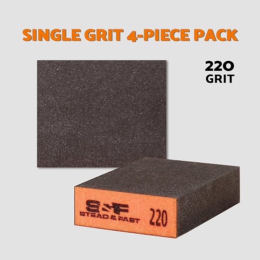 Sanding Sponge 220 Grit 4 Pcs, Coarse Medium Fine Sanding Block, Sander Sponges - Image 8