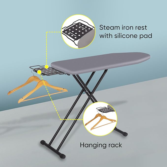 Deluxe Ironing Board with Heat Resistant Cover and Thicken Felt Pad, Heavy - Image 2