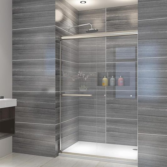 ELEGANT Showers 46.5 in.- 48 in. W x 72 in. H, Semi-Frameless 2 Bypass Sliding by ELEGANT