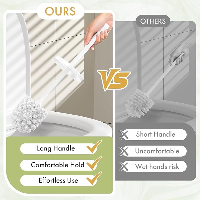 Toilet Bowl Brush and Holder Set 2 Pack - Image 5