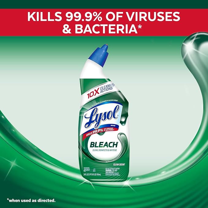 Lysol Toilet Bowl Cleaner Gel, For Cleaning and Disinfecting, Stain Removal - Image 3