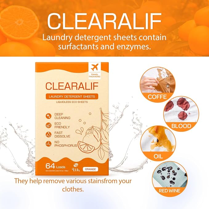 CLEARALIF Laundry Detergent Sheets, 64 Load - Image 3