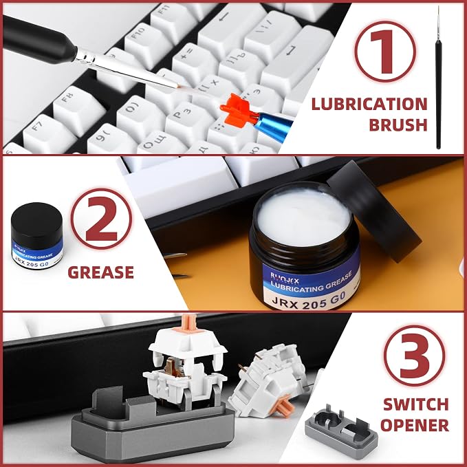 YIMAGUJRX RUNJRX Keyboard Switch Lube Kit JRX 205G0 0.53oz/15g, Switch Opener - Image 3