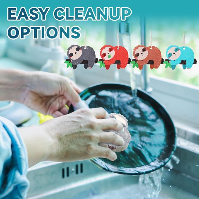 8 Pcs Christmas Sponges Dish Sponges, Cute Kitchen Scrub Sponge, Dual-Sided - Image 5