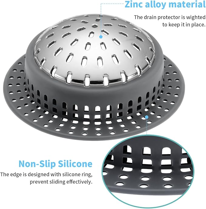 Shower Drain Hair Catcher, Shower Drain Cover, Bathtub Drain Hair Catcher - Image 5