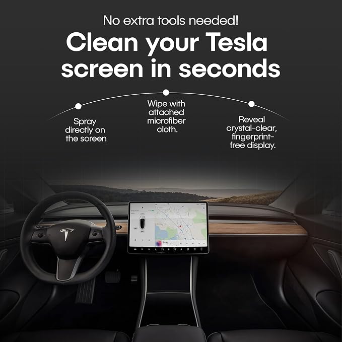 Tesla Screen Cleaner, 2-in-1 Screen Cleaning Spray - Image 4