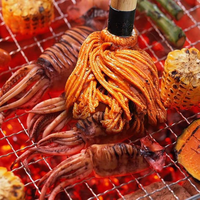 YFWOOD BBQ Mop Brushes for Sauce, 18 Inch Grill Basting Mop Wooden Long Handle - Image 5