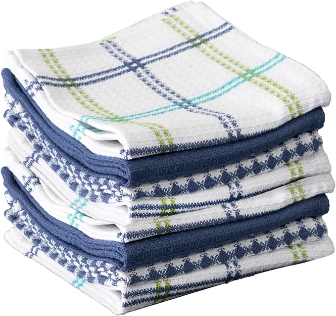 T-Fal Premium Waffle Dish Cloths, Super Soft Long Lasting 100% Cotton Flat by T-falbrand
