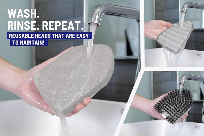 Shower Scrubber 3 in 1 Extendable Long Handle 58" Cleaning Brush - Image 7