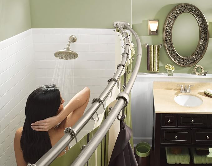 Moen Brushed Nickel Shower Curtain Rings - Image 6