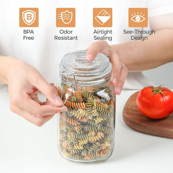 ComSaf Airtight Glass Canister Set of 3 - Image 8