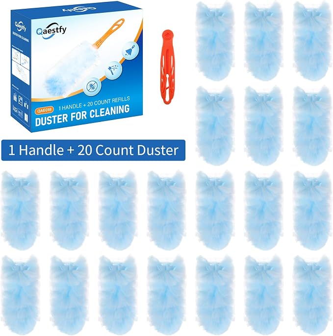 Qaestfy Dusters for Cleaning Dust 20 Count Refills 360 Fluffy Microfiber Hand - Image 7