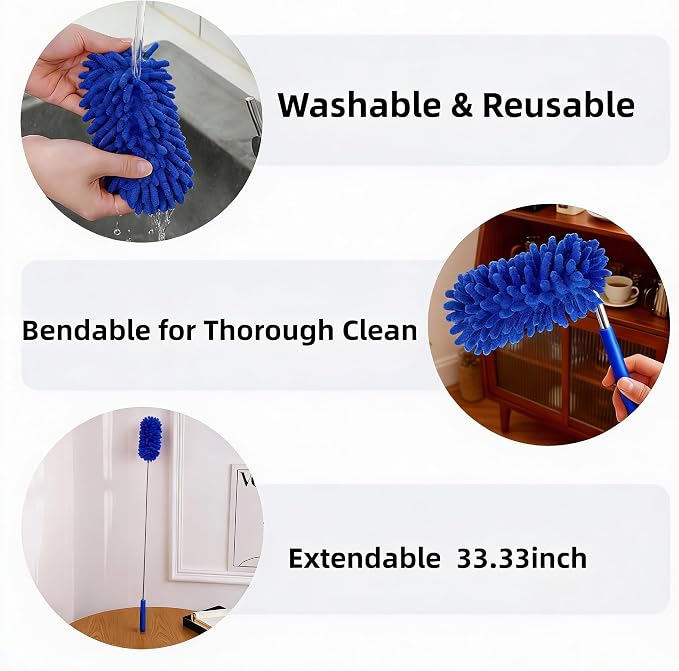 Microfiber Duster for Cleaning, GMLKRY Hand Washable Dusters - Image 4