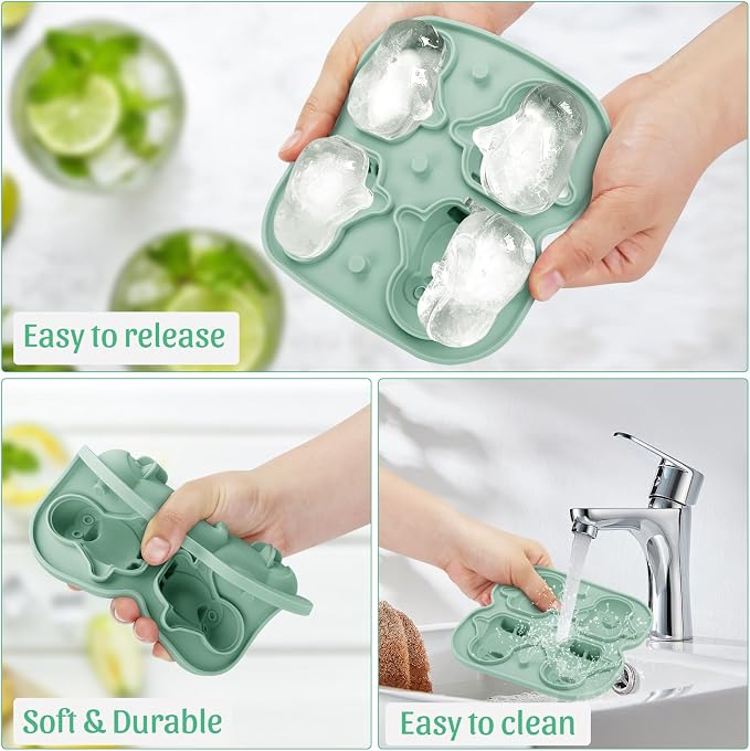 Silicone Ice Cube Tray, Penguin 3D Large Ice Cube Molds - Image 4