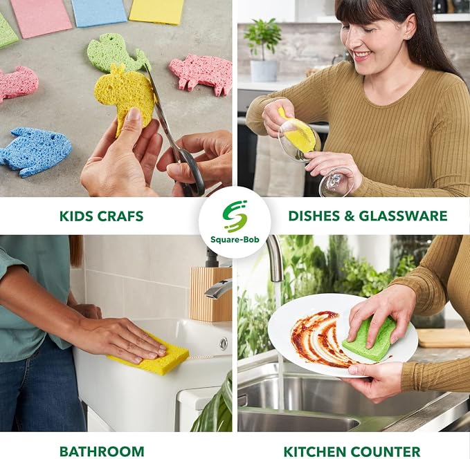 Compressed Non-Scratch Kitchen Sponges - Image 6