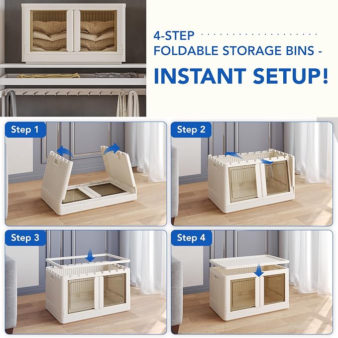 FLEXIMOUNTS 75 QT Stackable Storage Bins - Image 2