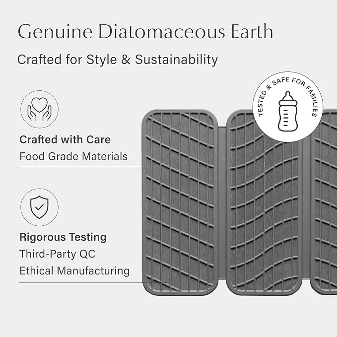 Dorai Home Dish Pad – Quick-Dry Diatomite Stone Drying Mat - Image 5