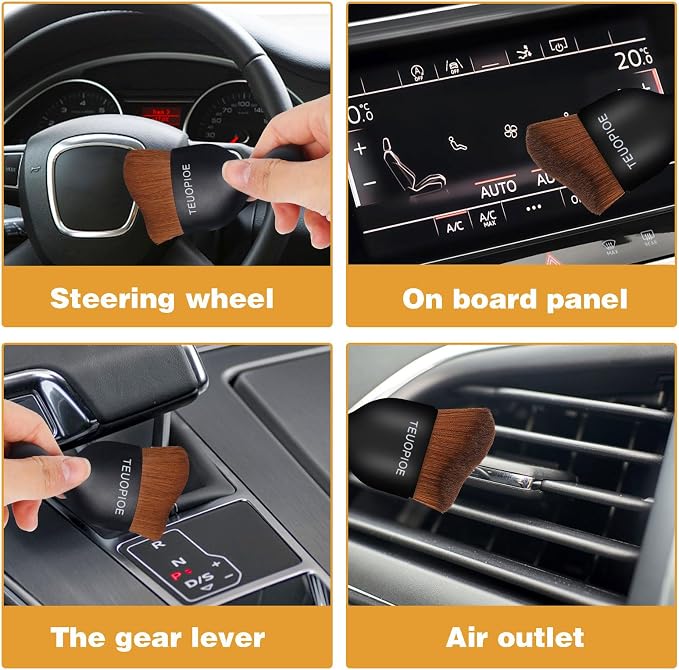 Car Interior Cleaning Brush, Car Duster Interior, Car Detailing Brush Dusting - Image 7