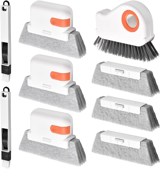 9Pcs Window Track Cleaner Set, Groove Cleaning Brush Tools, Window Sill Gap by GOLDDEER