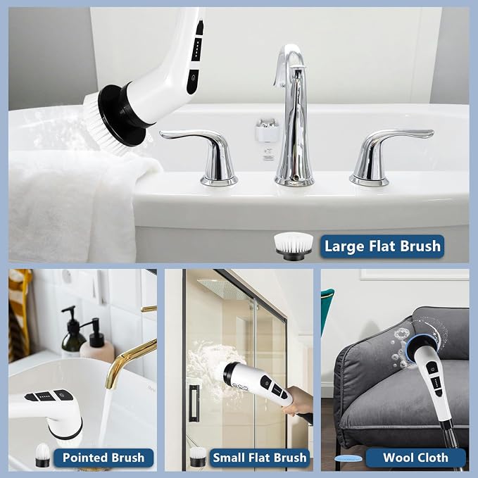 NEWONE Electric Spin Scrubber, Cordless Cleaning Brush - Image 4